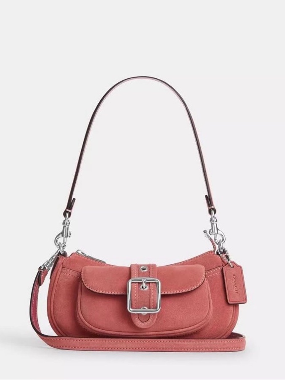 Coach CDB12 Ashton Mini Shoulder Bag Crossbody Handbag Pink/Silver